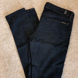 7 for all mankind black Roxanne skinny jeans